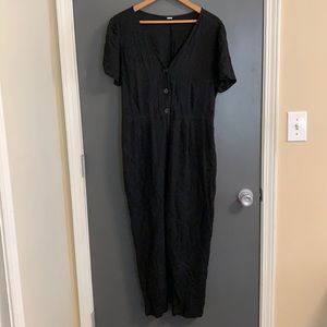 Button front jumpsuit